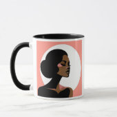 Ein Porträt von Frauen im Minimalstil. Tasse (Links)