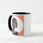 Ein Porträt von Frauen im Minimalstil. Tasse (Vorderseite Links)