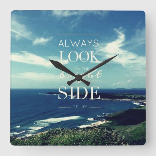 Ein positiver Ausblick auf das Leben / ©Seascape Quadratische Wanduhr (Vorderseite)