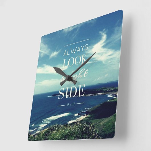 Ein positiver Ausblick auf das Leben / ©Seascape Quadratische Wanduhr (Winkel)