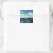 Ein positiver Ausblick auf das Leben / ©Seascape Quadratischer Aufkleber (Tasche)