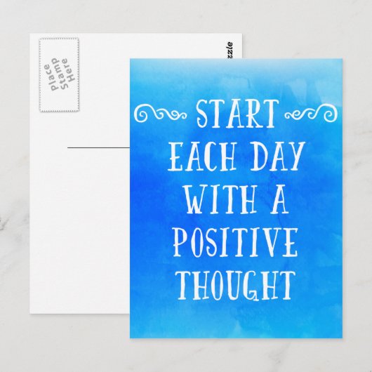 Ein positiver Gedanke Postkarte (Vorne/Hinten)