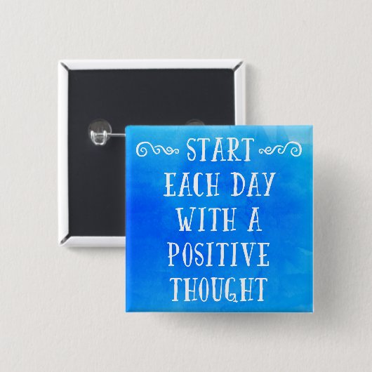 Ein positives Gedanken-Zitat Button (Vorne & Hinten)