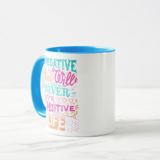 Ein positives Leben Tasse (Vorderseite Links)
