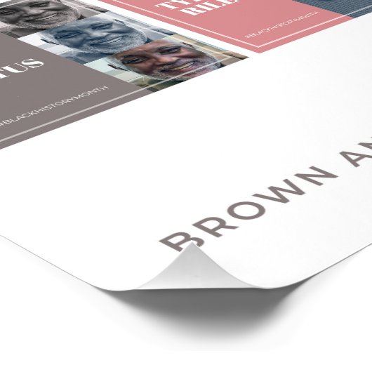 Ein Poster, das den Black History Month und sein T Poster (Ecke)