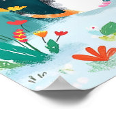 ein Poster einer Katze mit Blume (Ecke)