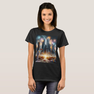 ein Poster für einen Film namens Feuerwerk mit ein T-Shirt