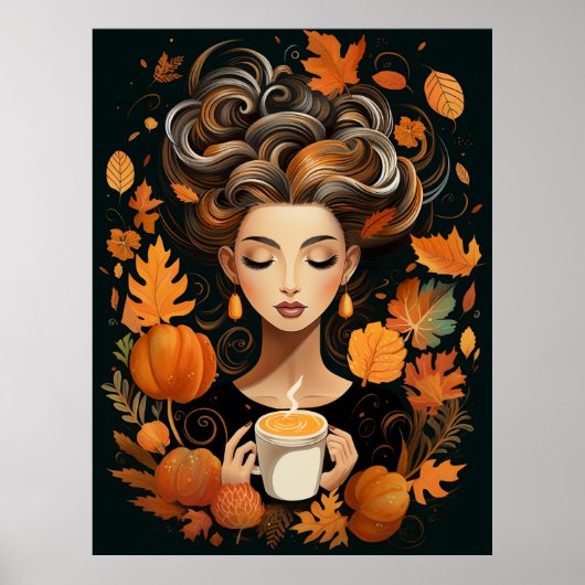 Ein Poster für Herbst- und Kaffeefans (Vorne)