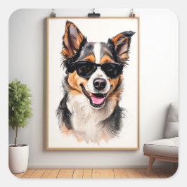 Ein Poster für Hundefreunde Der beste Freund des M Quadratischer Aufkleber