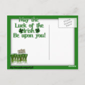 Ein Pot O' Beer am Ende des Regenbogens! Postkarte (Rückseite)