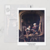 Ein Poulterer's Shop. von Gerrit Dou Postkarte (Vorne/Hinten)