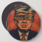 Ein Präsident, der von mentalen Fragen geblendet w Button (Vorne & Hinten)