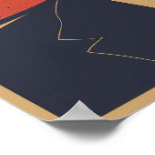 Ein Präsident, der von mentalen Fragen geblendet w Poster (Ecke)