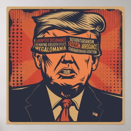 Ein Präsident, der von mentalen Fragen geblendet w Poster (Vorne)