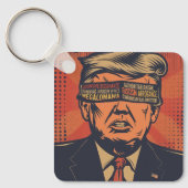 Ein Präsident, der von mentalen Fragen geblendet w Schlüsselanhänger (Vorderseite)