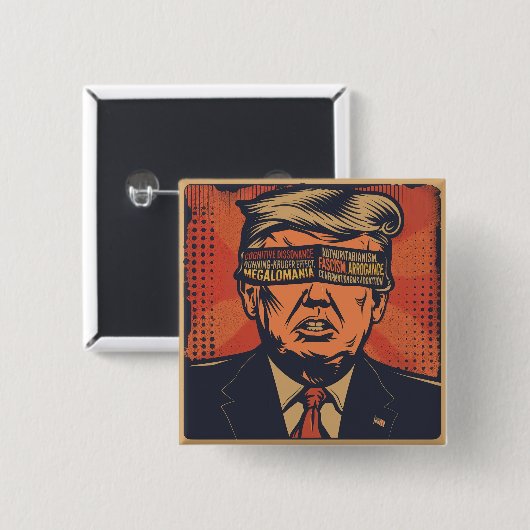 Ein Präsident verblendet sich mit psychischen Prob Button (Vorne & Hinten)