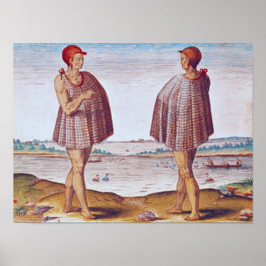 Ein Priester von Secoton in Virginia Poster (Vorne)
