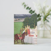 Ein Prinz bettelt Wasser von Frauen in einem Brunn Postkarte (Stehend Vorderseite)