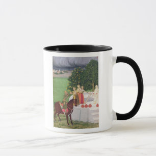 Ein Prinz, der Wasser von den Frauen an einem Tasse