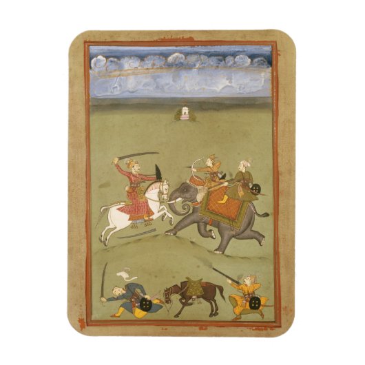 Ein Prinz kämpft gegen einen Elefanten, c.17 Magnet (Vertikal)