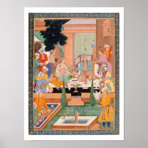 Ein Prinz und Begleiter nehmen Erfrischungen und L Poster