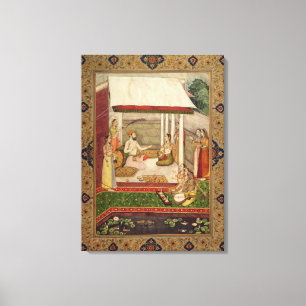 Ein Prinz und eine Prinzessin Listening zur Musik Leinwanddruck