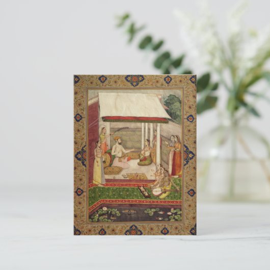 Ein Prinz und Prinzessin Musik hören Postkarte (Stehend Vorderseite)