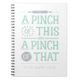 Ein Prise dieses Rezept-Buches Notizblock