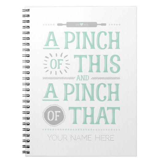 Ein Prise dieses Rezept-Buches Notizblock (Vorderseite)