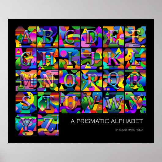 Ein Prismatisches Alphabet Poster (Vorne)