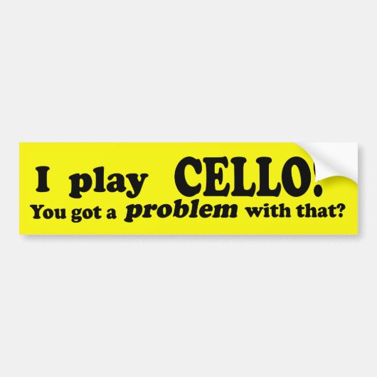 Ein Problem damit got, Cello Autoaufkleber (Vorne)