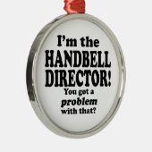 Ein Problem damit got, Handbell Director Silbernes Ornament (Rechts)