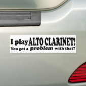 Ein Problem mit dieser Alto-Klarinette got Autoaufkleber (Auf Auto)