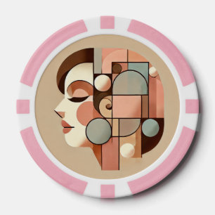 Ein Produkt mit einem Frauenportrait Pokerchips