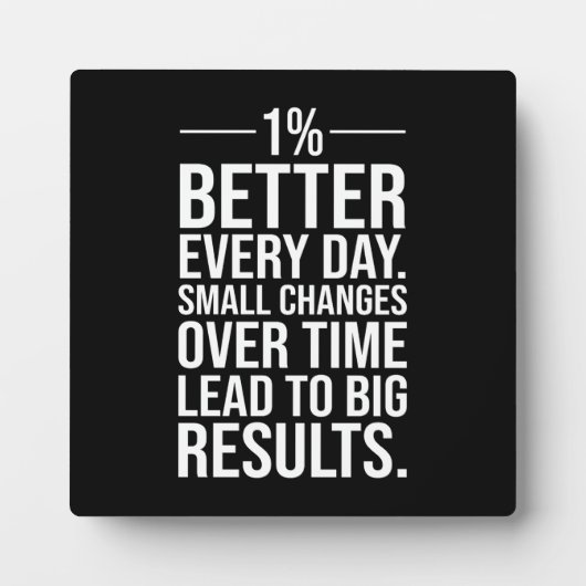 Ein Prozent besser jeden Tag, Erfolg Motivierend Fotoplatte (Vorderseite)