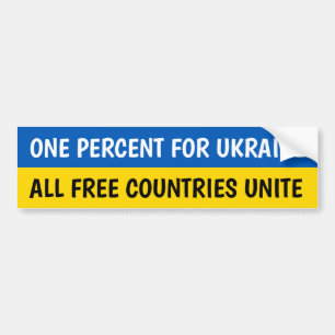 Ein Prozent für den ukrainischen Autoaufkleber