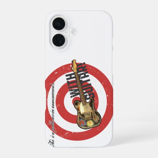 Ein PSA.. mit Gitarre! iPhone 16 Hülle (Rückseite)