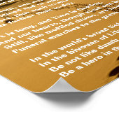 Ein Psalm des Lebens Inspirierend Gedicht Poster (Ecke)