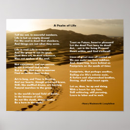 Ein Psalm des Lebens Inspirierend Gedicht Poster