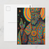 Ein psychedelischer Priester Postkarte (Vorne/Hinten)