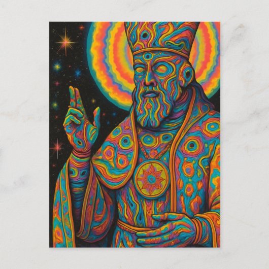 Ein psychedelischer Priester Postkarte (Vorderseite)
