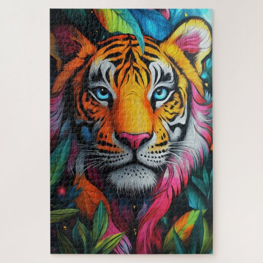 Ein psychedelischer Tiger Puzzle (Vertikal)