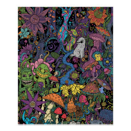 Ein psychedelisches Posterdesign Poster