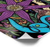 Ein psychedelisches Posterdesign Poster (Ecke)