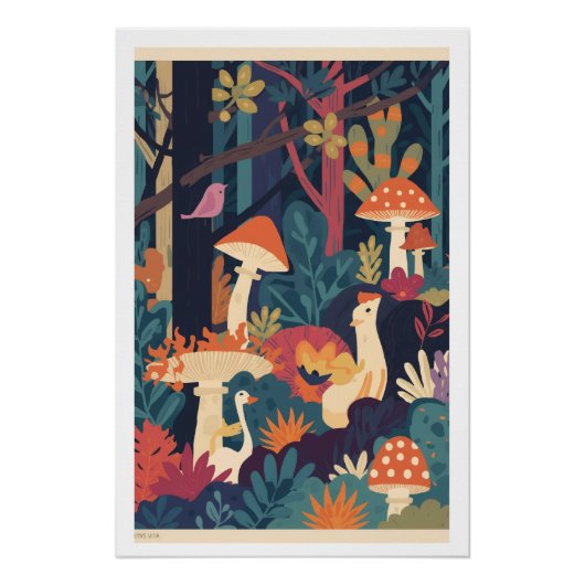Ein psychedelisches Waldposter Poster (Vorderseite)