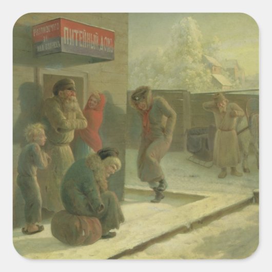 Ein Pub Quadratischer Aufkleber (Vorderseite)