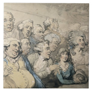Ein Publikum am Drury Weg-Theater (Stift u. Tinte Fliese