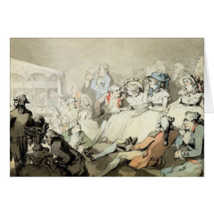 Ein Publikum, das ein Spiel, c.1785 aufpasst