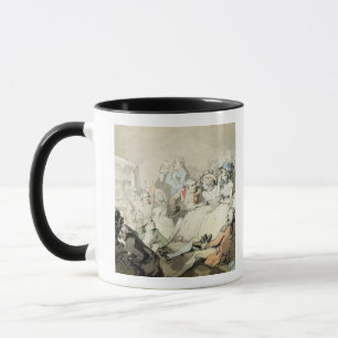Ein Publikum, das ein Spiel, c.1785 aufpasst Tasse