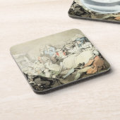 Ein Publikum, das ein Spiel, c.1785 aufpasst Untersetzer (Linke Seite)